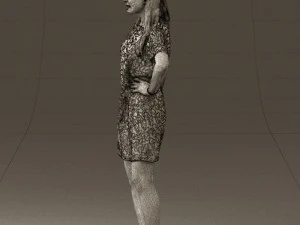 womaninleoparddress0612wrl 3D Model