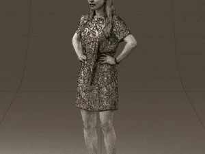 womaninleoparddress0612wrl 3D Model