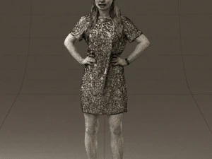 womaninleoparddress0612wrl 3D Model