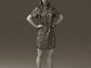 womaninleoparddress0612wrl 3D Model