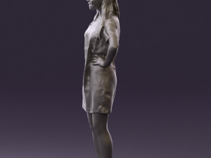 woman in leopard dress 0612 3d print ready 3D Baskı Modeli