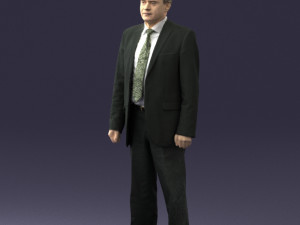 man in plaid tie 0614 Modello 3D
