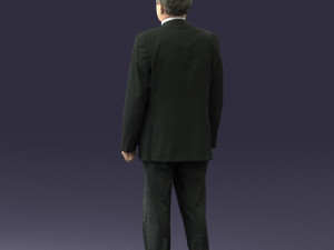 man in plaid tie 0614 Modello 3D