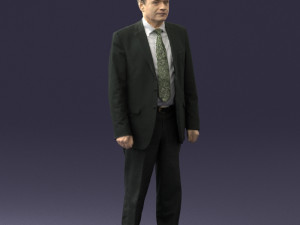 man in plaid tie 0614 Modello 3D