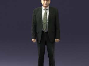 man in plaid tie 0614 Modello 3D