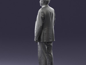 man in plaid tie 0614 Modello 3D