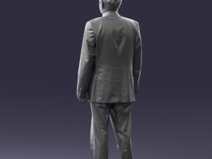 man in plaid tie 0614 Modello 3D