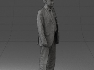 man in plaid tie 0614 Modello 3D