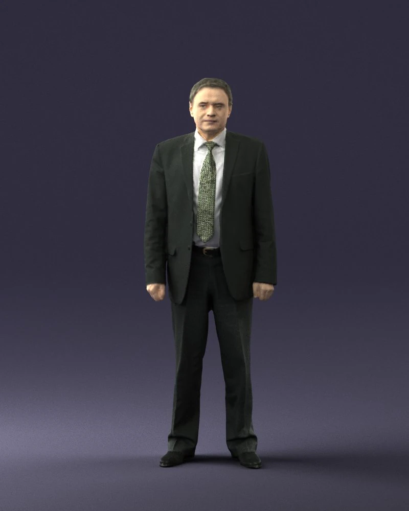 man in plaid tie 0614 3d print ready 3D Print Model .c4d .max .obj .3ds .fbx .stl .blend