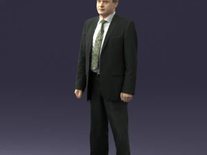 man in plaid tie 0614 3d print ready 3D Print Model