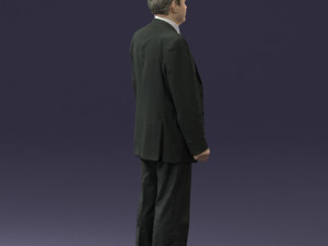 man in plaid tie 0614 3d print ready Model do druku 3D