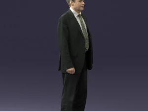 man in plaid tie 0614 3d print ready 3D Print Model