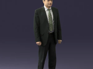 man in plaid tie 0614 3d print ready 3D Print Model