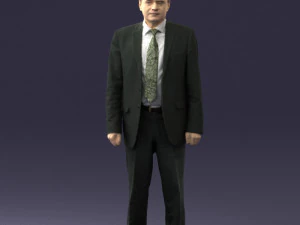 man in plaid tie 0614 3d print ready 3D Print Model