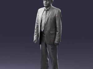 man in plaid tie 0614 3d print ready 3D Print Model