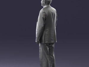 man in plaid tie 0614 3d print ready 3D Print Model