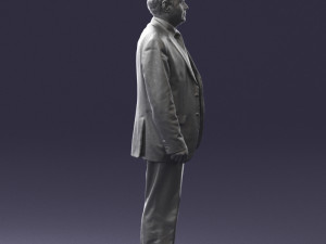 man in plaid tie 0614 3d print ready Model do druku 3D