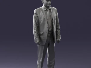 man in plaid tie 0614 3d print ready 3D Print Model
