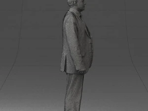 man in plaid tie 0614 3d print ready 3D Print Model