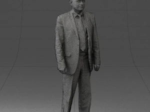 man in plaid tie 0614 3d print ready 3D Print Model