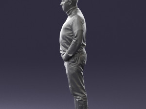 man in gray sweater 0615 3D Model
