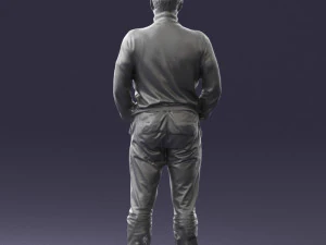 man in gray sweater 0615 3D Model