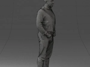 man in gray sweater 0615 3D Model