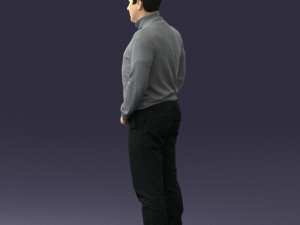 man in gray sweater 0615 3d print ready 3D Print Model