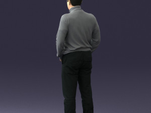 man in gray sweater 0615 3d print ready 3D Print Model