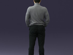 man in gray sweater 0615 3d print ready 3D Print Model