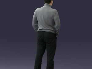 man in gray sweater 0615 3d print ready 3D Print Model