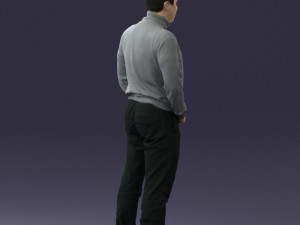 man in gray sweater 0615 3d print ready 3D Print Model