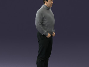 man in gray sweater 0615 3d print ready 3D Print Model