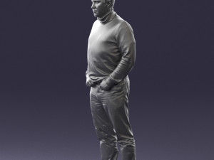 man in gray sweater 0615 3d print ready 3D Print Model