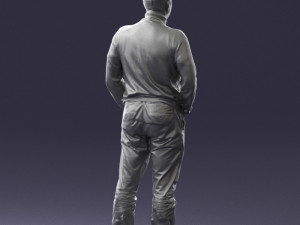 man in gray sweater 0615 3d print ready 3D Print Model