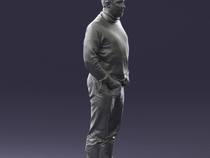 man in gray sweater 0615 3d print ready 3D Print Model