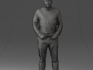 man in gray sweater 0615 3d print ready 3D Print Model