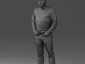 man in gray sweater 0615 3d print ready 3D Print Model
