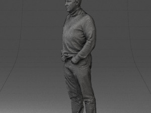 man in gray sweater 0615 3d print ready 3D Print Model