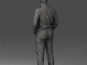 man in gray sweater 0615 3d print ready 3D Print Model