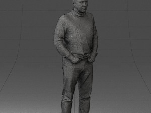 man in gray sweater 0615 3d print ready 3D Print Model