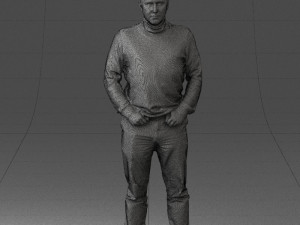 man in gray sweater 0615 3d print ready 3D Print Model