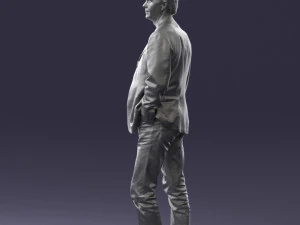 guy gray blazer and jeans 0616 3D Model