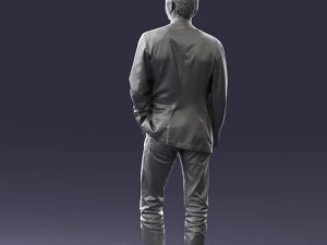 guy gray blazer and jeans 0616 3D Model