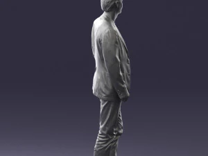 guy gray blazer and jeans 0616 3D Model