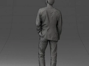 guy gray blazer and jeans 0616 3D Model