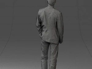guy gray blazer and jeans 0616 3D Model