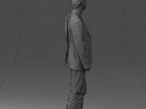 guy gray blazer and jeans 0616 3D Model