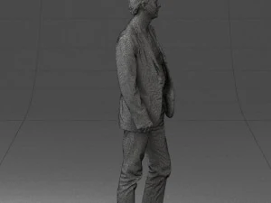 guy gray blazer and jeans 0616 3D Model