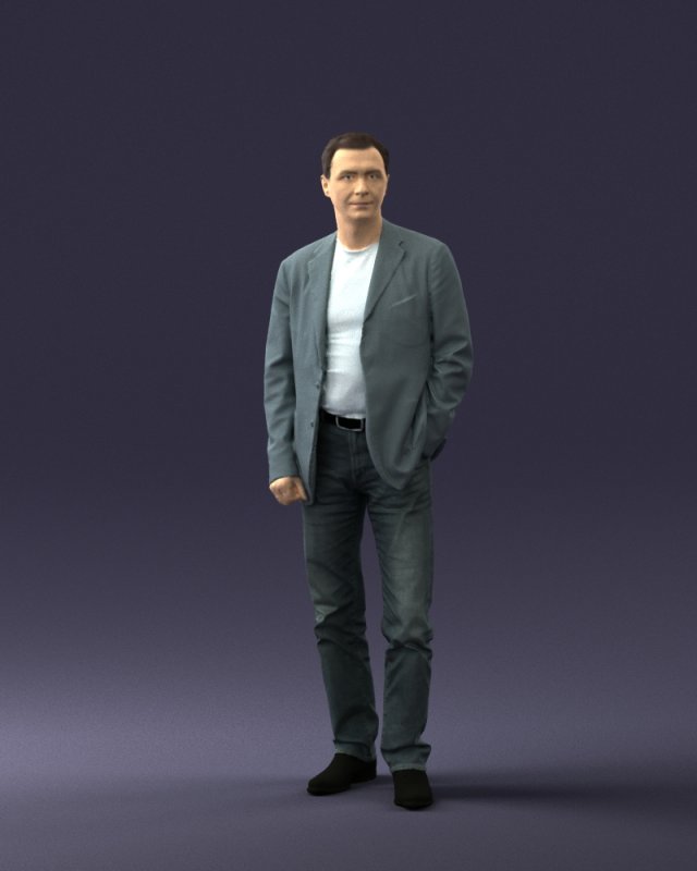 guy gray blazer and jeans 0616 3d print ready 3D Print Model .c4d .max .obj .3ds .fbx .stl .blend 